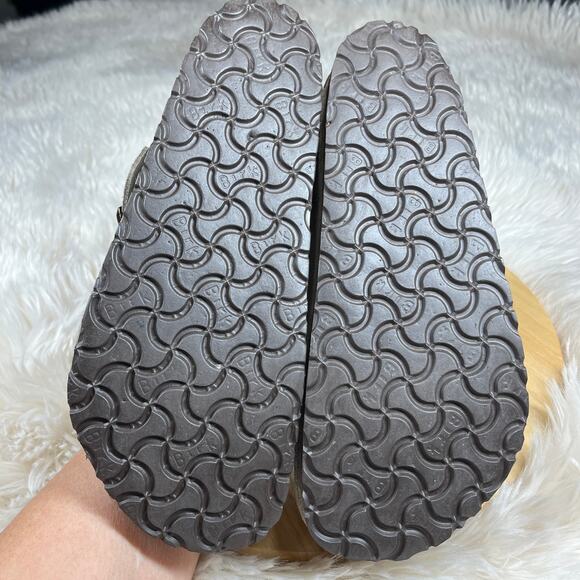 Birkenstock Boston Clogs Womens Size 41 (L10 M8) Taupe Suede Leather Slip On - Picture 9 of 11